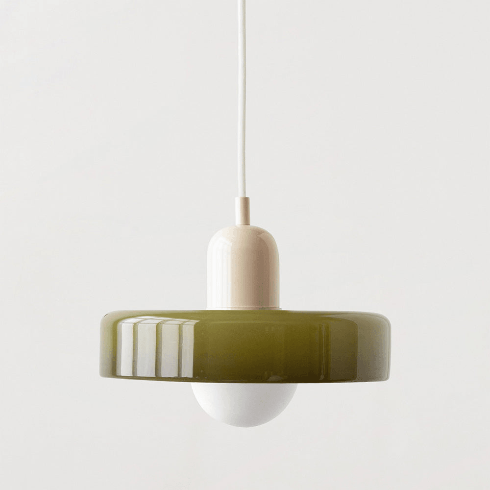 Vintage Stained Glass Ceiling Light for Dining Room