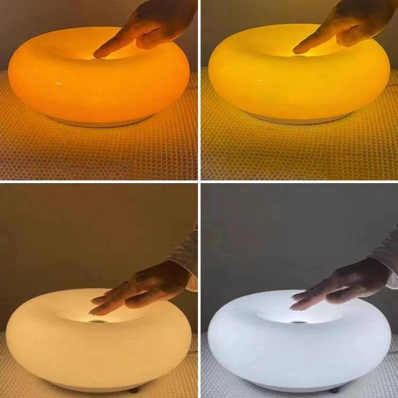 Nordic Doughnut Style Orange Glass Wall Light