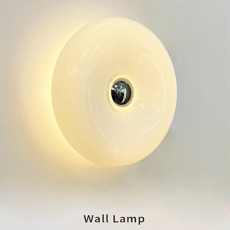 Nordic Doughnut Style Orange Glass Wall Light