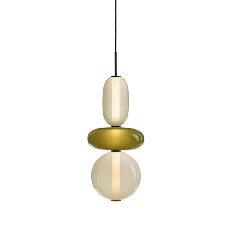 Double Layer Elliptical Ball Modern Pendant Light