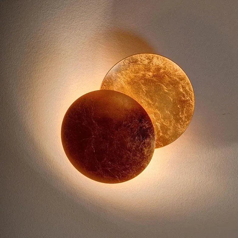 Double Moon Round LED Modern Wall Light