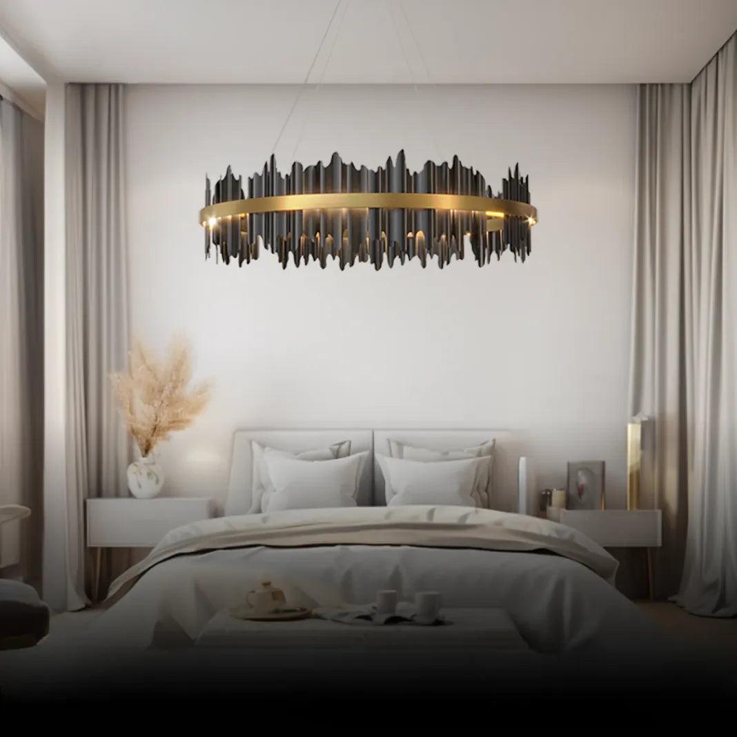 Double Vertical Stripes Industrial LED Chandelier - Clowas