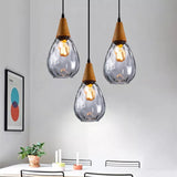 Retro Water Drop Glass Kitchen Pendant Light