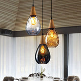 Retro Water Drop Glass Kitchen Pendant Light