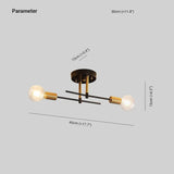 Contemporary Iron Double Heads Ceiling Light