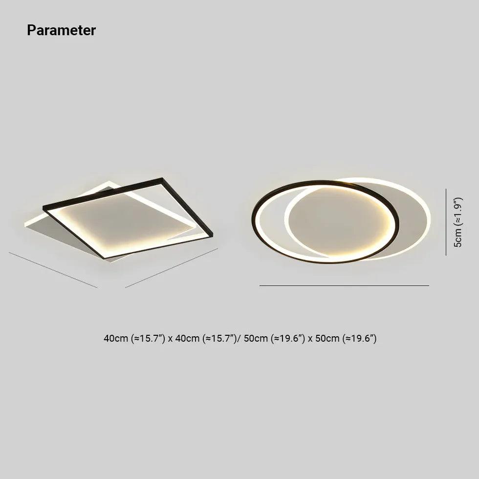 Simple Double Layer Round LED Light for Ceiling