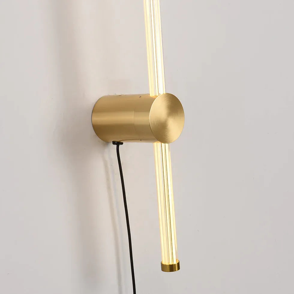 Linear Metal Plug in Wall Lights