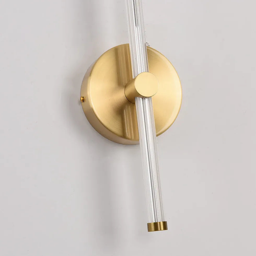 Vertical Lines Led Brass Wall Lights