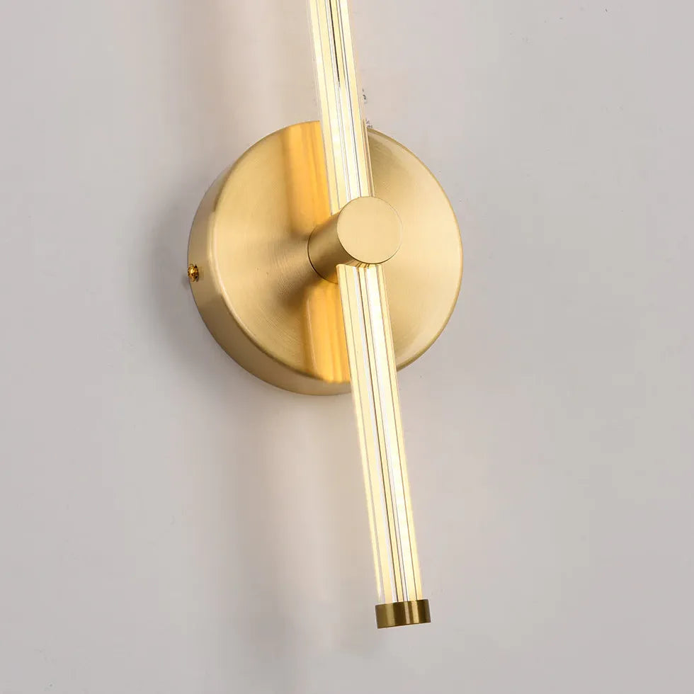 Vertical Lines Led Brass Wall Lights