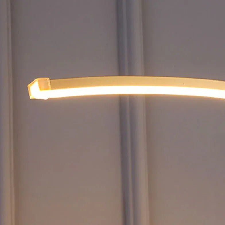 Curved Linear Lamp with Table Floor Lamp