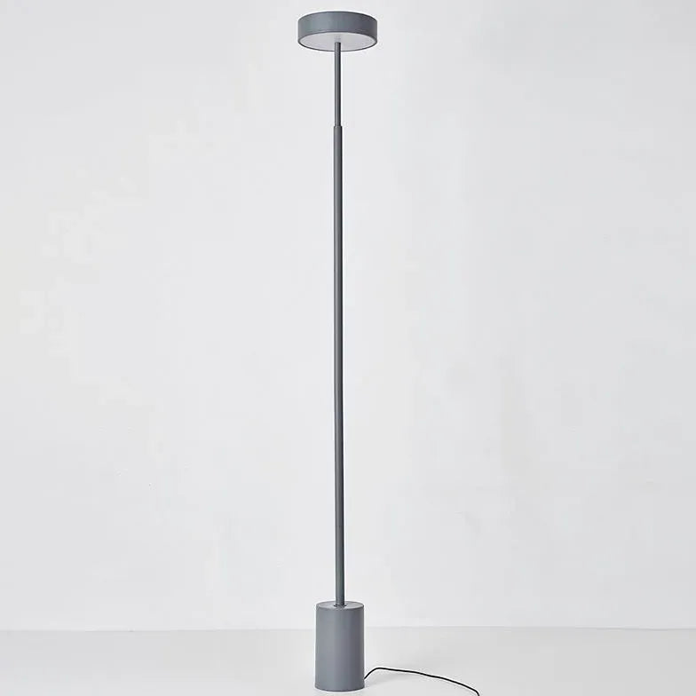 Slim Round Black Minimalist Floor Lamp