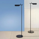 Black Metal Plug-In Linear Floor Lamp