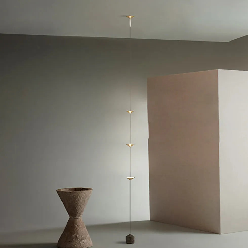 Disc Lampshade Linear Minimalist Corner Floor Lamp