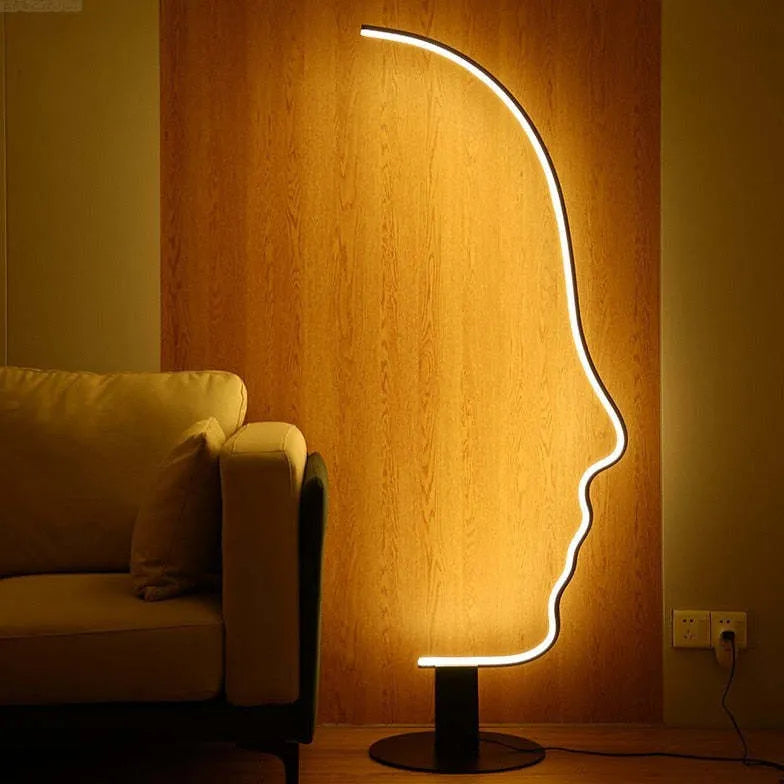 Side-Face Outline Artistic Modern Table Lamp