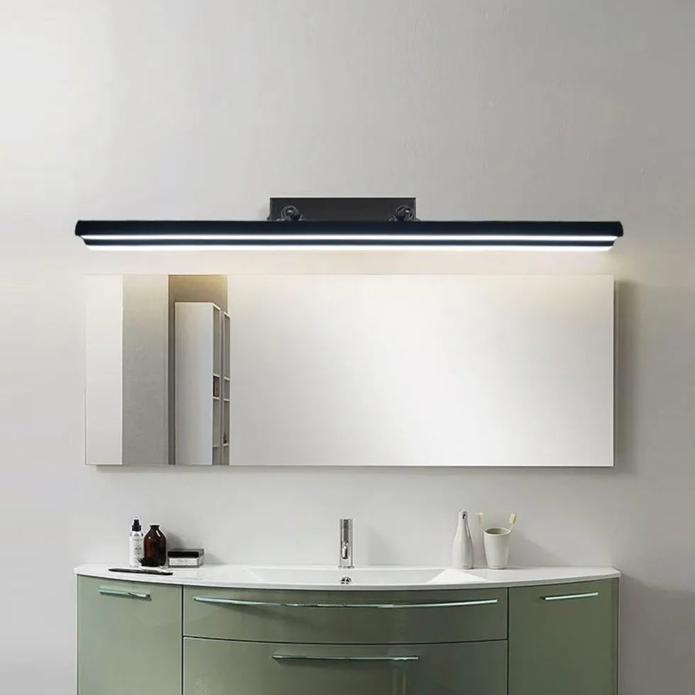 Acrylic Black Linear Bathroom Mirror Lights