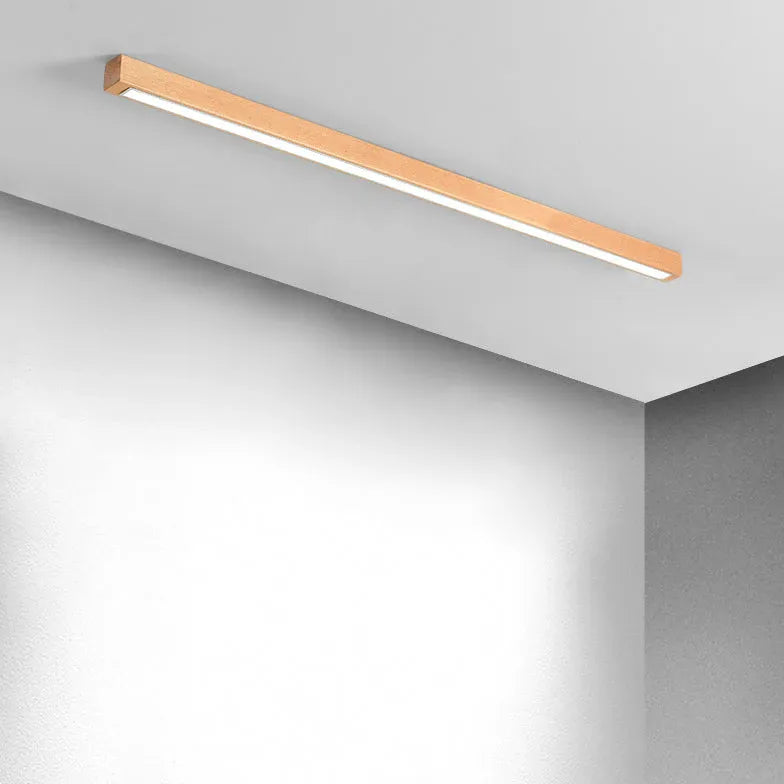 Rectangular LED Wooden Hallway Ceiling Light