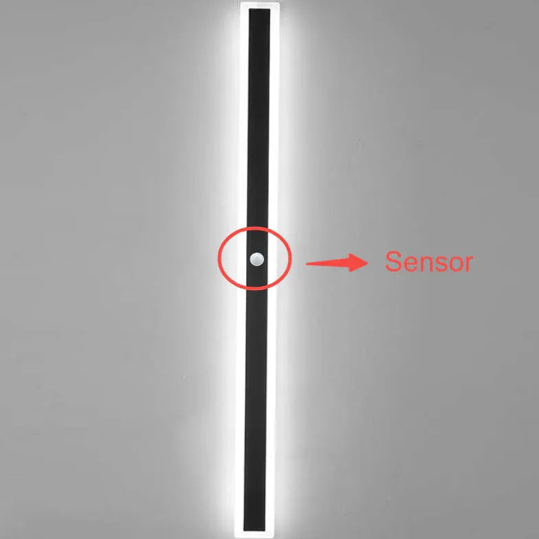 Black Linear LED Outdoor Wall Light