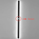 Black Linear LED Outdoor Wall Light