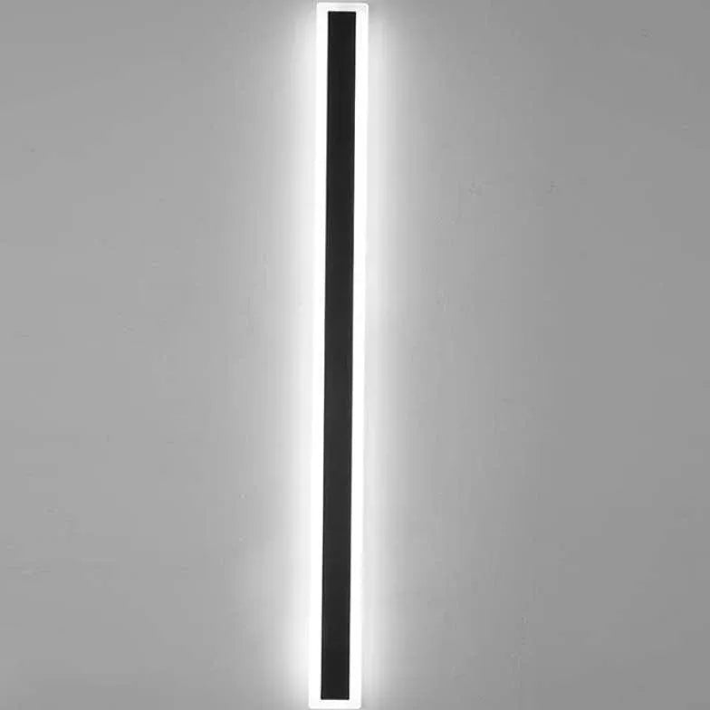 Black Linear LED Outdoor Wall Light