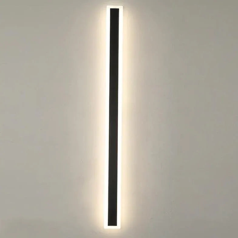 Black Linear LED Outdoor Wall Light