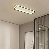 Rounded Corners Black Modern Flush Ceiling Lights