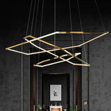 Geometric Shape Metal Gold LED Pendant Light