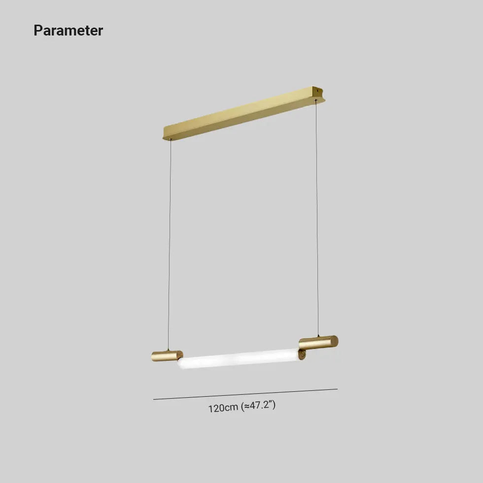 Tubular Elongated Gold Kitchen Pendant Light