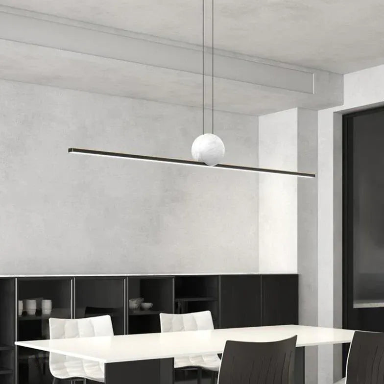 Linear Metal Minimalist LED Kitchen Pendant Light