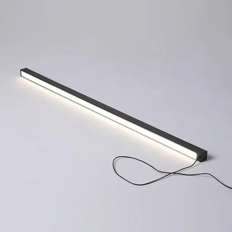 Black Rectangular Linear LED Floor Lamp