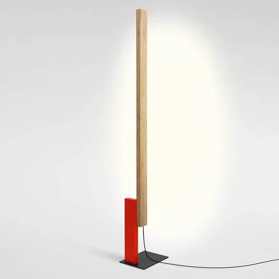 Dual-Color Straight Rod Minimalist Floor Lamp