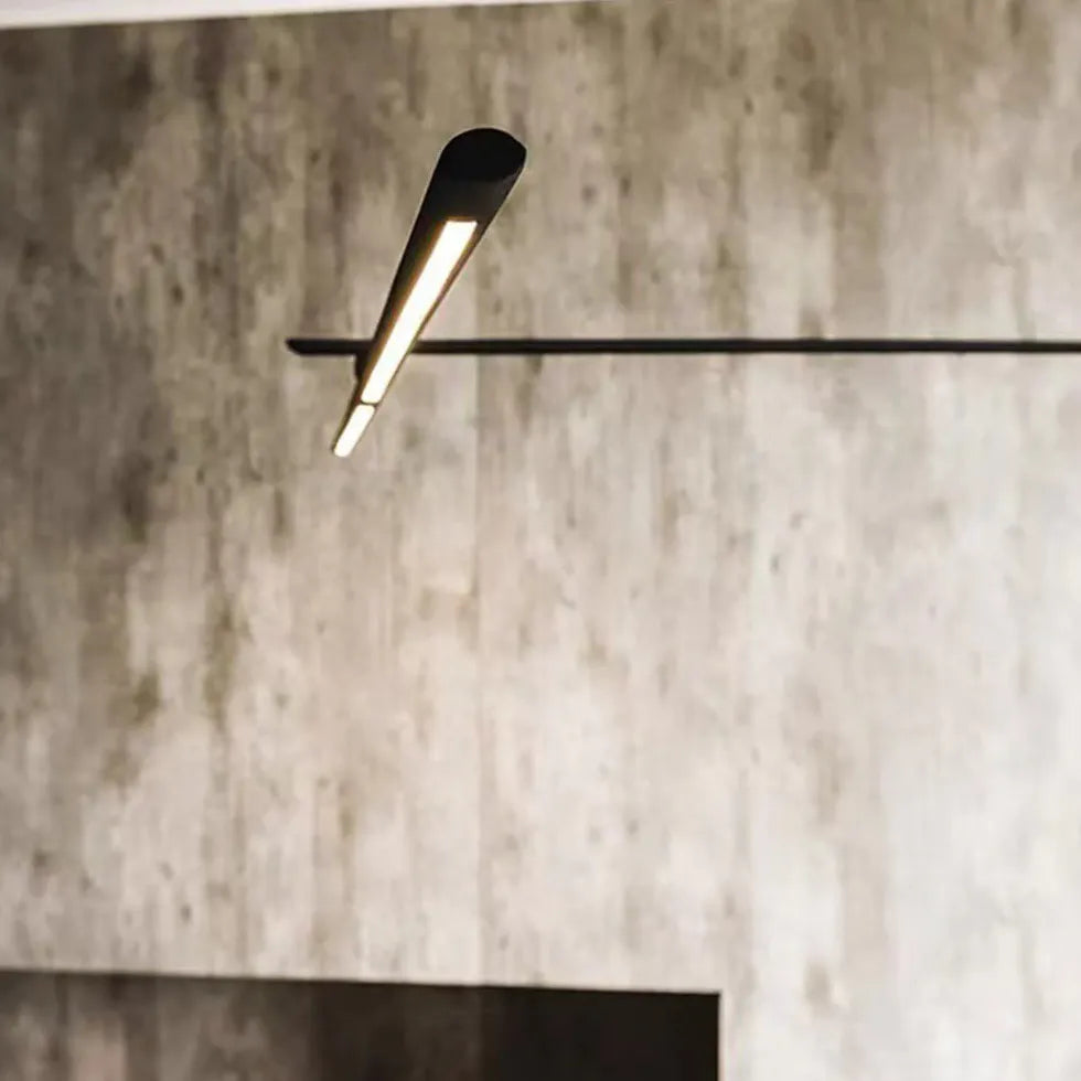 Linear Adjustable Black Floor Standing Lamp