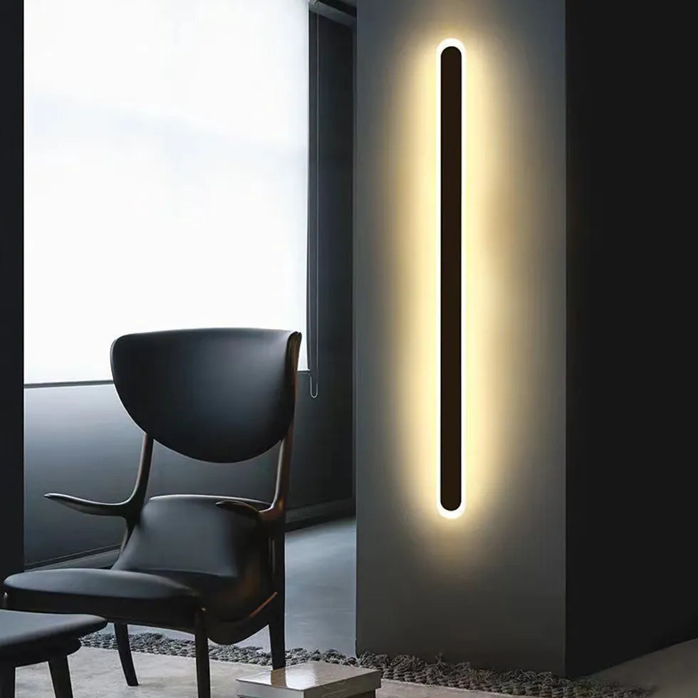 long rectangular Led Black Wall Lamps