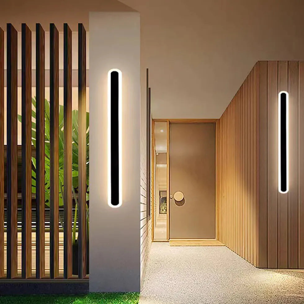 long rectangular Led Black Wall Lamps