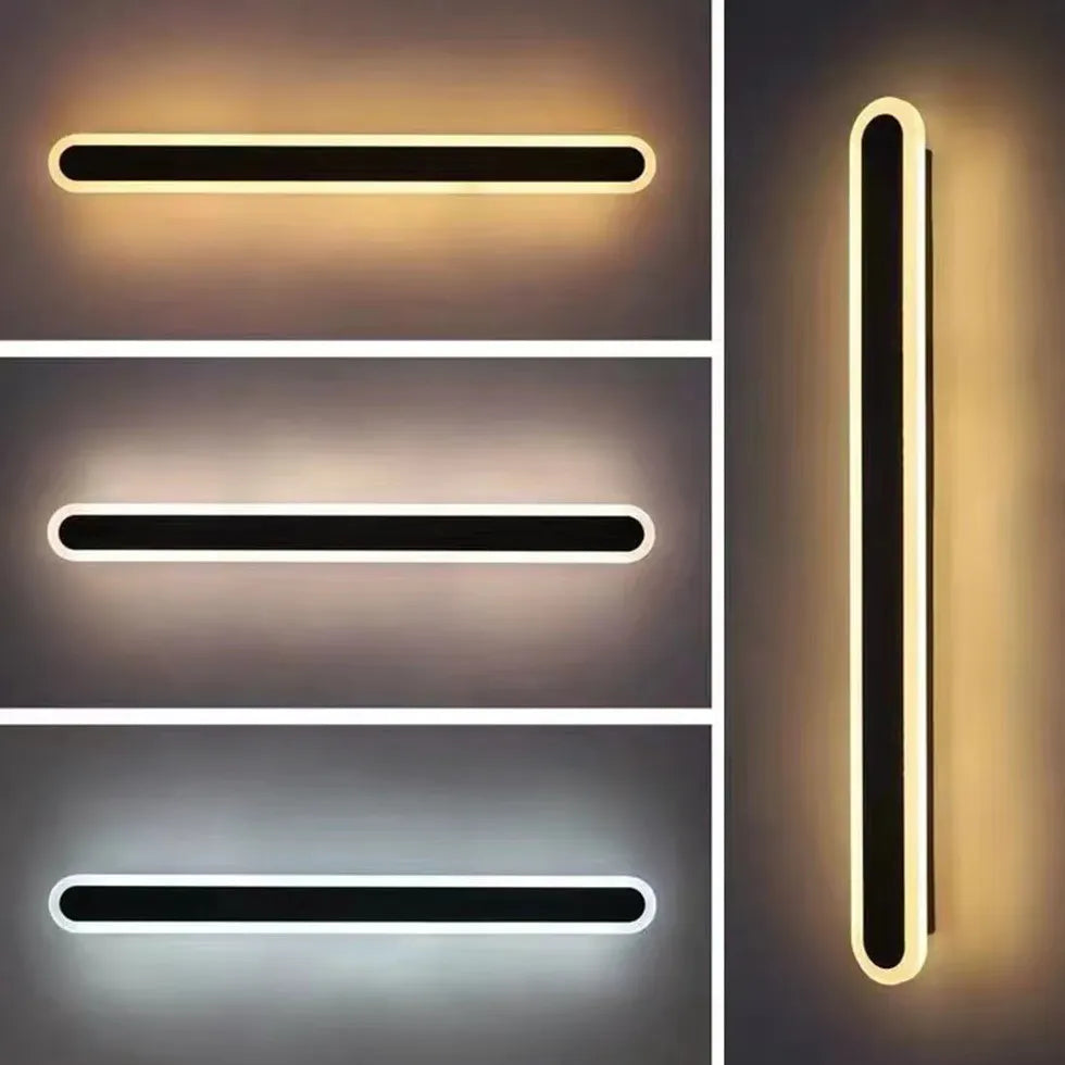 long rectangular Led Black Wall Lamps