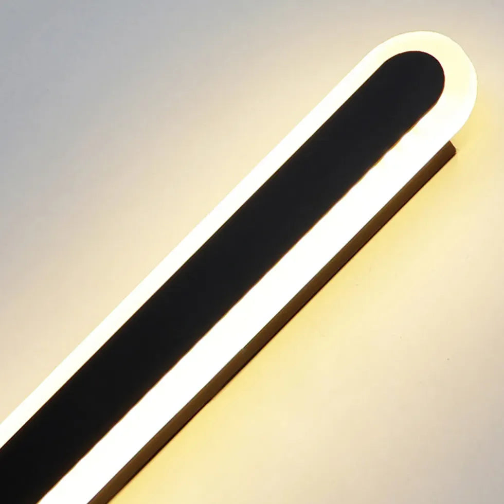 long rectangular Led Black Wall Lamps