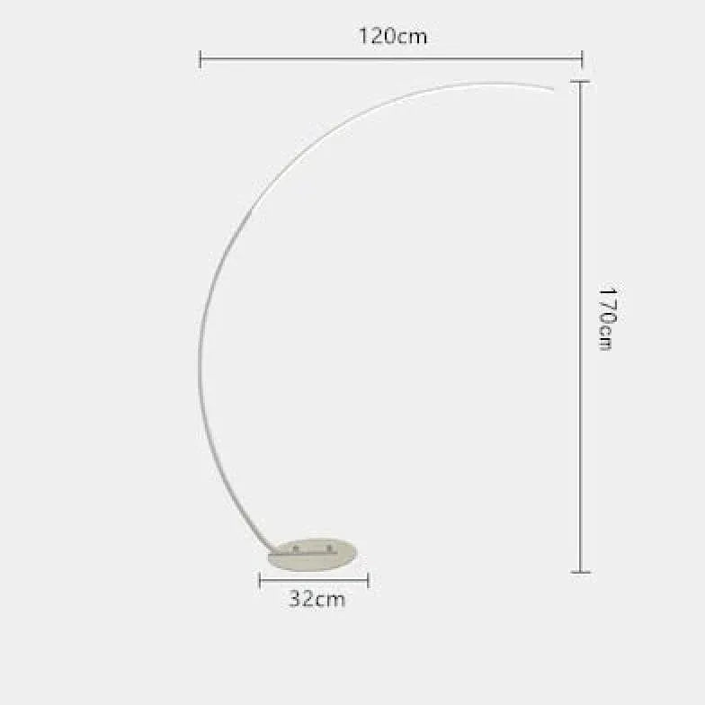 Linear Minimalist Curved Design Floor Lamp