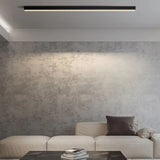 Long Linear Black Flush Ceiling Lights