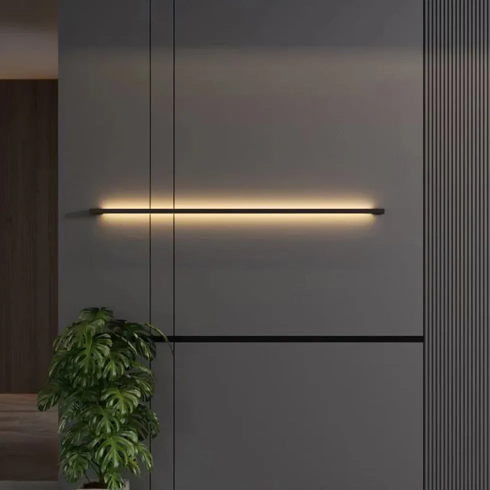 minimal wall lights LED black