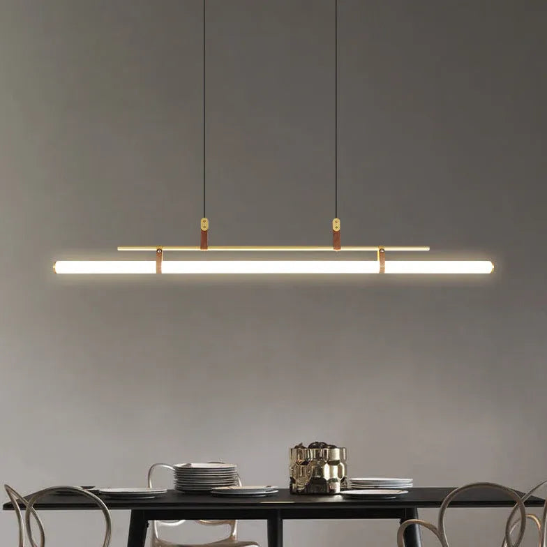 Tubular Metal LED Kitchen Pendant Light