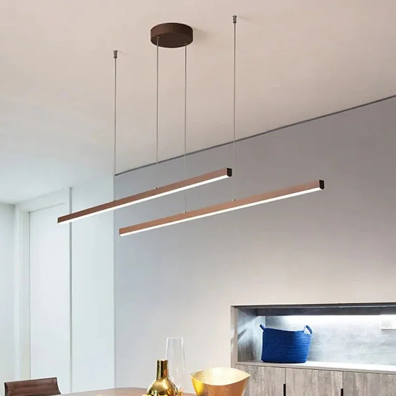 Bilinear Brown LED Kitchen Pendant Light