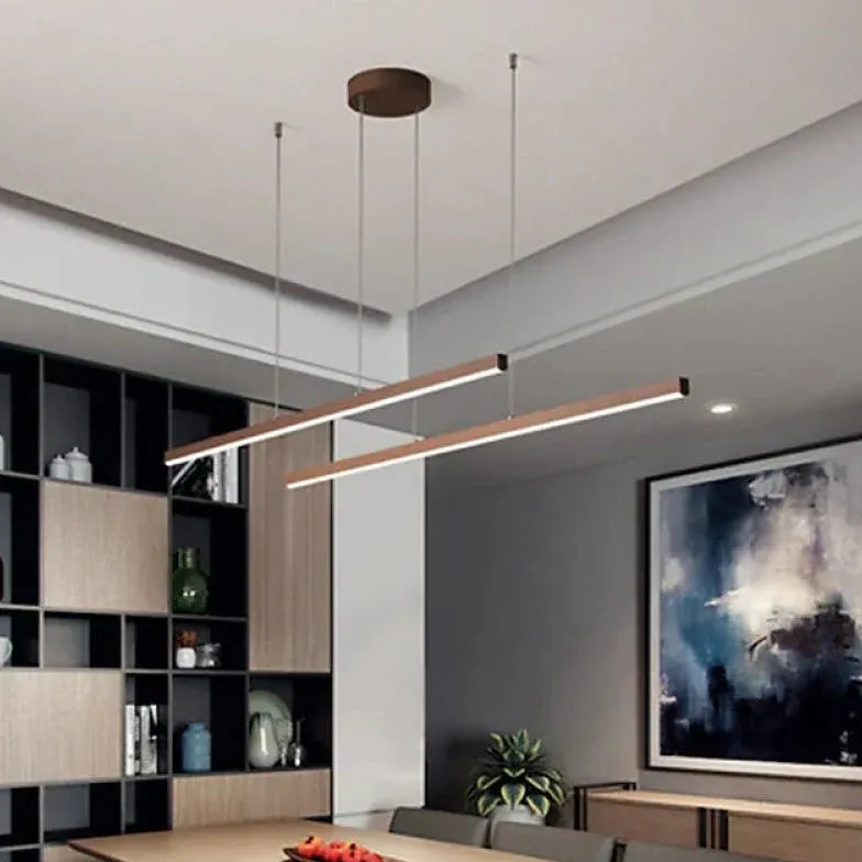 Bilinear Brown LED Kitchen Pendant Light