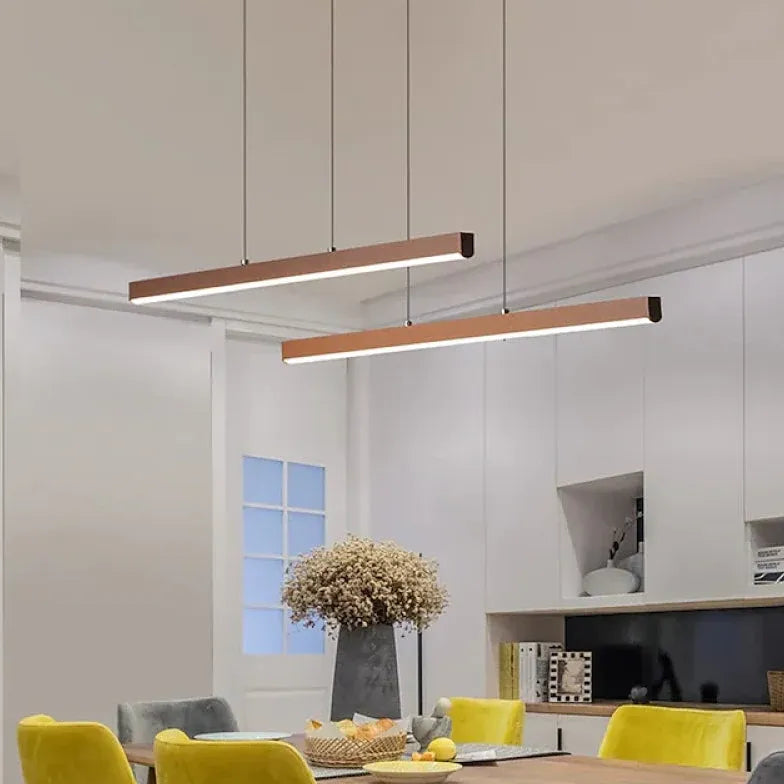 Bilinear Brown LED Kitchen Pendant Light