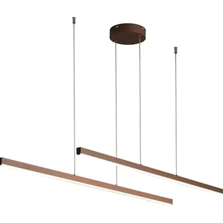 Bilinear Brown LED Kitchen Pendant Light