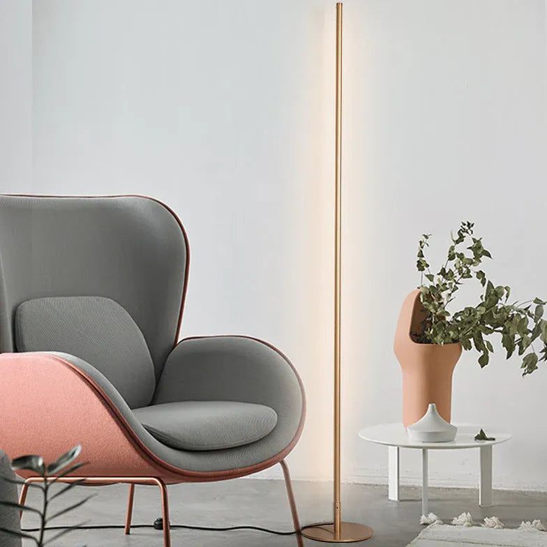 Slim Cylindrical Minimalist Floor Lamp