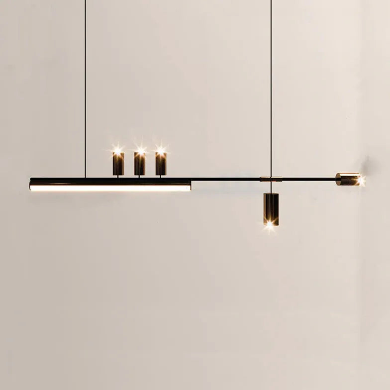 Multi-Light Black LED Kitchen Pendant Light