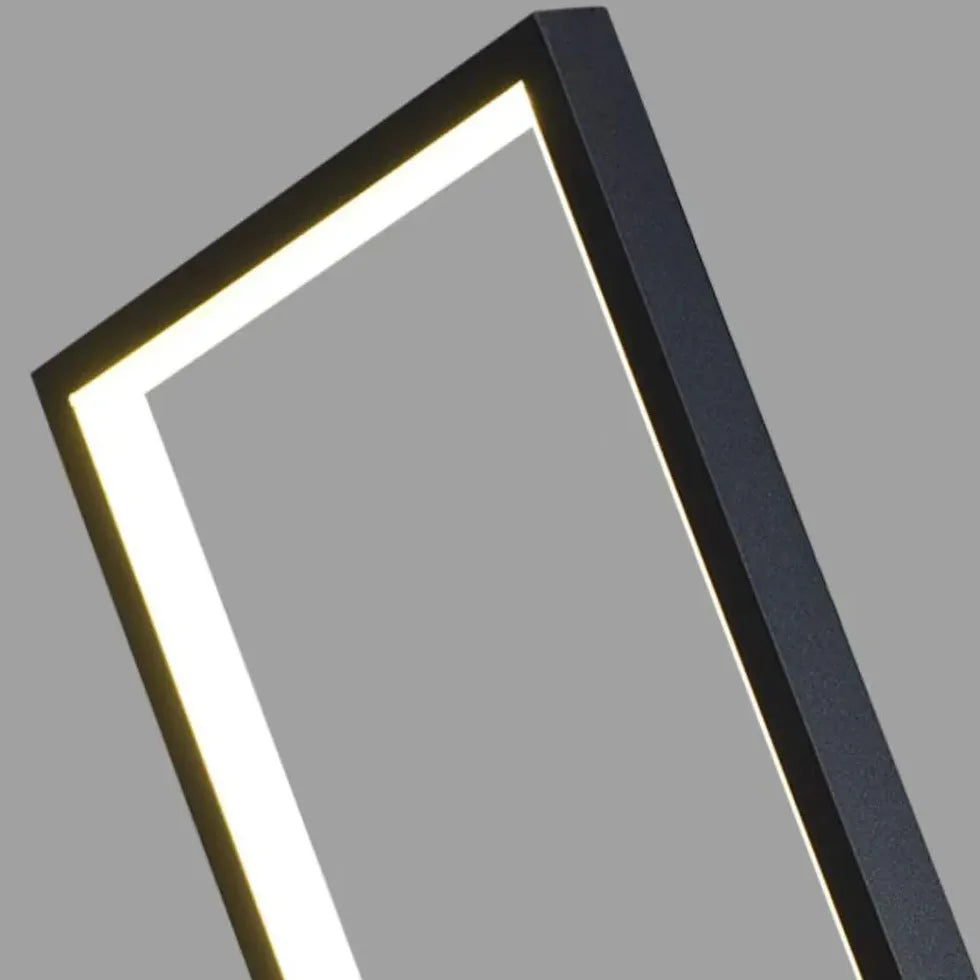 Rectangular Black LED Bedroom Floor Lamp