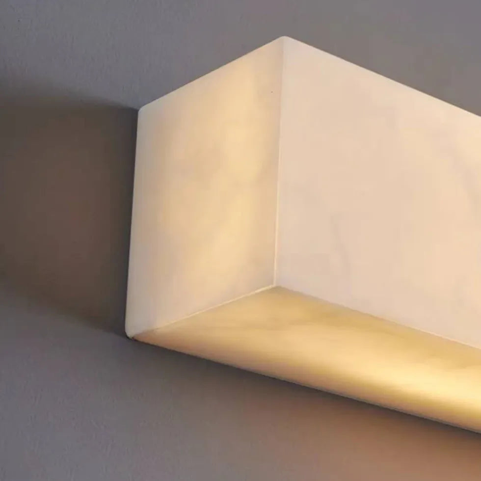 White Resin Edge LED Outdoor Wall Lights