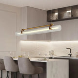 Industrial Kitchen Linear Glass Shade Pendant Light