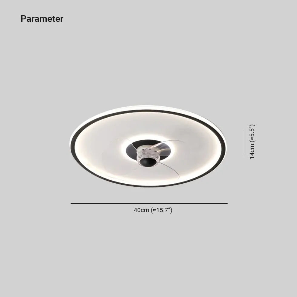 Minimalist White Ring Ceiling Fan with Light