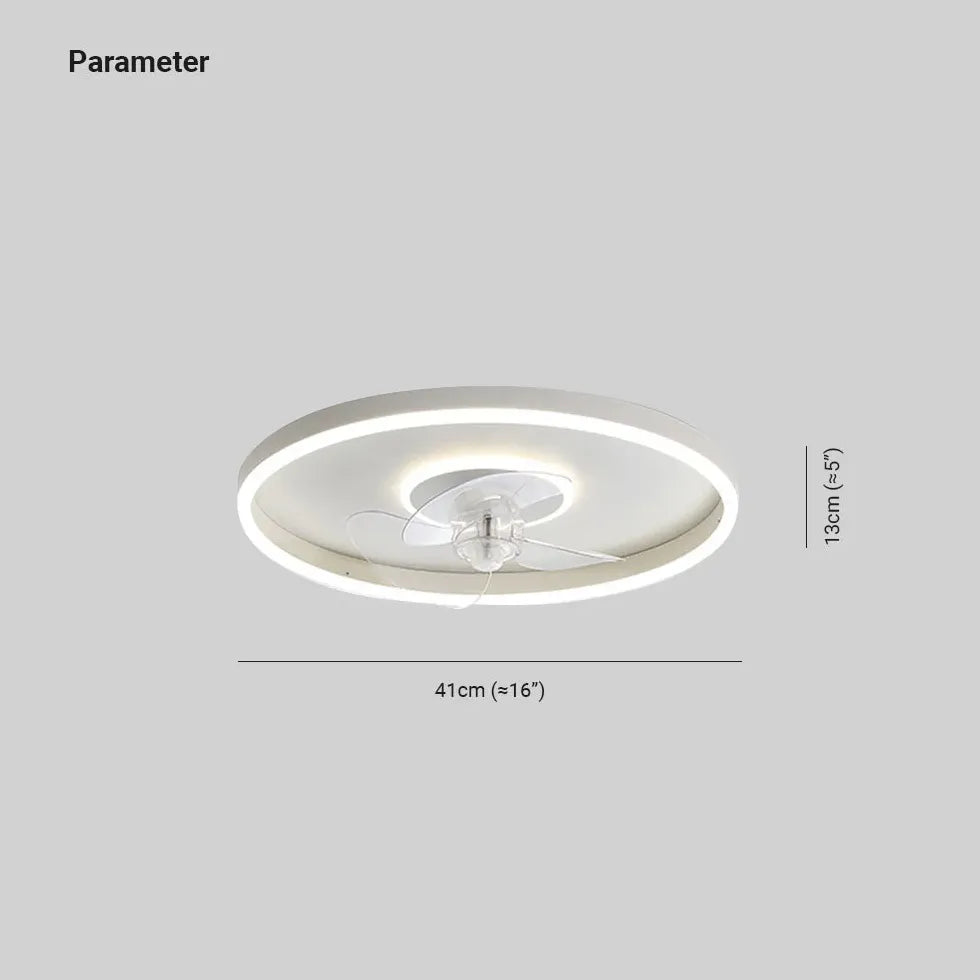 White Irregular Ceiling Fan with Light